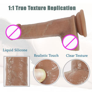 Toptan 20cm yetişkin oyuncaklar ile gerçek cilt Penis gerçekçi büyük yapay Penis kadın ve bayan için yüksek kaliteli hayvan Dildos - Product Image 6