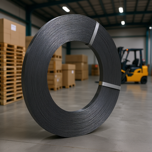 Bobina de fleje de acero de 3/4 pulgadas x 0.02 pulgadas, rollo de fleje industrial de alta resistencia para asegurar palets - Product Image 2