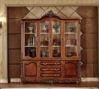 Bureau de direction classique et durable en bois de cerisier européen antique sculpté à la main avec tiroirs, idéal pour usage commercial ou domestique