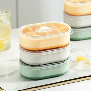 MINEICE Ice <b>Cube</b> Mold 8-11 Compartments Rectangle With Lid Food Storage Tray - Product Image 4