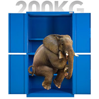 Gabinete de Herramientas Moderno de Acero Laminado en Frío Personalizable OEM, 2 Puertas, 3 Cajones, Estantes Ajustables, con Cerradura, Resistente, para Almacenamiento en Garaje