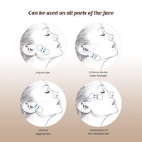 Bande adhésive invisible pour le visage et le cou, lifting instantané, bandes de maquillage en V pour lifter la peau relâchée et réduire le double menton