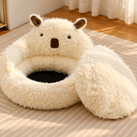 Lit pour animaux de compagnie en peluche confortable et lavable de luxe, écologique, en alpaga, pour chat et chien, pour un sommeil profond, canapé d'intérieur, quatre saisons