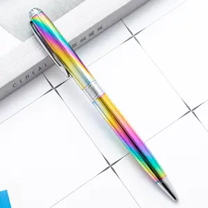 2024 Multicolor Business Gel Ball Pen Signature Lasering Logo Personalized Advertising Custom Metal Ballpoint Pens