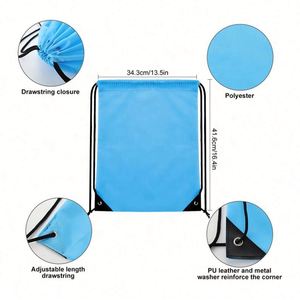 Promotional Custom Design Colorful Polyester Sports Traveling <b>Drawstring</b> Bag Sport Nylon Custom <b>Drawstring</b> <b>Backpack</b> - Product Image 2