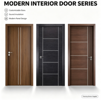 Porte intérieure acoustique en MDF stratifié avec surface finie pour projets de chambres, villas, appartements, hôtels, hôpitaux et écoles