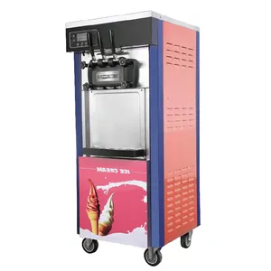 Ticari dondurma makineleri otomatik 3 lezzet yoğurt dondurma yapma konileri yumuşak hizmet için dondurma yapma makinesi fiyat