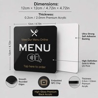 Carte de revue NFC RFID personnalisée avec code QR, étanche, italien, allemand, français, espagnol, vente en gros