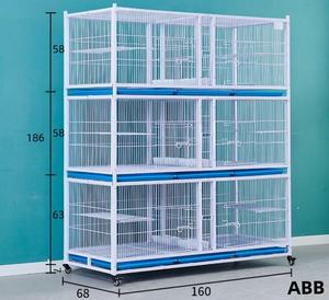 Gabbie Impilabili per Allevamento Piccioni da Corsa a 4 Livelli da 1,6 m con Abbeveratoio e Mangiatoia - Offerta Speciale Direttamente dalla Fabbrica - Product Image 3