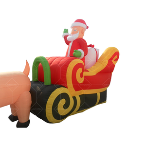 Tongkat permen Natal luar ruangan raksasa lengkungan tiup PVC dan bahan Oxford untuk promosi meriah - Product Image 2