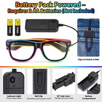 Lunettes LED multicolores à haute luminosité, nouveauté pour fêtes, durables, écologiques, NOUVELLES ARRIVÉES, MEILLEURES VENTES, 3 modes, mariage, anniversaire