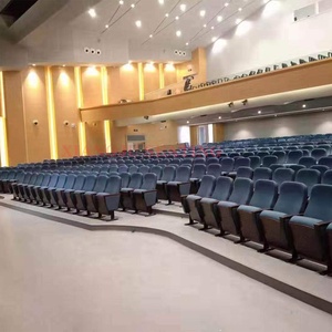 Çin tedarikçisi sıcak popüler lüks sinema konferans salon sandalyeleri kumaş oditoryum kilise sandalyeleri ile yazı masası - Product Image 4