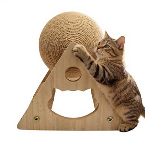 H&G <span class=keywords><strong>Griffoir</strong></span> pour <span class=keywords><strong>chat</strong></span> de style classique durable avec boule en bois et corde en sisal 1,5 kg 35 cm Emballé dans un carton - Product Image 4
