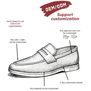 Mocassins Unisexe Classiques en Cuir Véritable et Daim, Antidérapants, Plats, de Bureau, avec Semelle Intérieure en Cuir de Haute Qualité pour l'Automne - Product Image 5