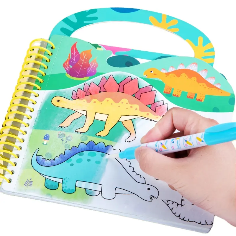 Hot Fun Kids Reusable Painting Drawing Animal Cartoon Coloring Book Magic Water Coloring Book