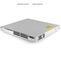 Switch Jaringan C9300-24P-A Baru 100% C9300 24-port PoE+, Network Advantage