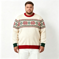 Pull de Noël moche à col rond en tricot pour fêtes de fin d'année, faible MOQ