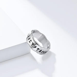 Nordic Viking Letter Titanium Steel <b>Ring</b> Men's Punk Jewelry Gift Fashion <b>Rings</b> - Product Image 4