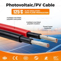 Câble solaire monoconducteur en cuivre étamé 4mm² PV1-F H1Z2Z2-K avec isolation XLPE pour installations photovoltaïques extérieures
