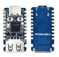 RP23050-USB-A Waveshare Placa de Desarrollo USB Mini Raspberry Pi, Microcontrolador de Arquitectura de Doble Núcleo, 150MHz, 520KB SRAM, 2MB