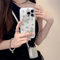 Casing HP iPhone 15/14/13/12/11 Pro Max dengan Pola Bintang 3D Epoxy Estetis Girly