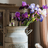 Fleurs d'iris artificielles réalistes, style français, bouquet en soie pour la décoration de la maison et des hôtels, vente en gros, livraison directe d'usine