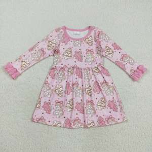 Ready to Ship <b>Baby</b> Girls Wholesale Clothing <b>Christmas</b> Tree Long Sleeve Tunic Top With Pink Ruffle Pants <b>Outfit</b> - Product Image 6