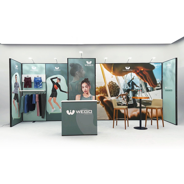Modular Expandable Trade Show Booth 10x20 Exhibit Display Stand 3x6 Portable Exhibition Booth with Aluminum Frame