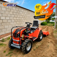 Tractor Agrícola Grace con Envío Gratuito, Mini Tractor de 18 HP con Arranque Eléctrico Diésel, 4WD, Implementos Agrícolas con Bomba para Motor