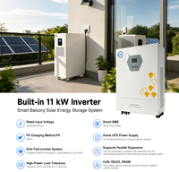 Batterie Lifepo4 tout-en-un 15 kWh avec onduleur 11 kW, pack de batteries lithium-ion 51,2 V 300 Ah 314 Ah, BMS 300 A, batterie sur pied