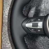 Volante de Coche con Marco Plateado y Costuras en M de Cuero Completo OEM de Nuevo Estilo para BMW F10 F20 F30 F44 F45 F36 F33 F35 F26 F87 F82 F83