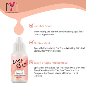 MUYANG CUSTOMIZE <b>Lace</b> <b>Glue</b> 38ml Extreme Hold Waterproof Humidity Resistant Hair Extension Adhesive - Product Image 5