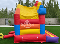 Château gonflable Lego commercial pour enfants, événements en plein air, location pour fêtes, parc d'attractions, divertissement