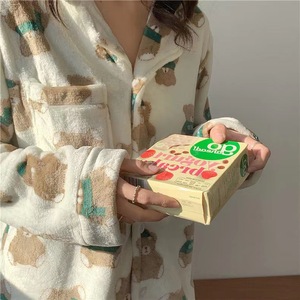 2025 nuevo pijama grueso de lana coral para mujer Otoño e Invierno franela dibujos animados canela perro ropa de casa traje - Product Image 3