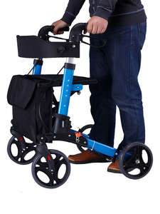 वरिष्ठ उच्च गुणवत्ता वाले हल्के फोल्डेबल एल्यूमीनियम मिश्र धातु टिकाऊ एडजस्टेबल वयस्क रोलेटर वॉकर - Product Image 3