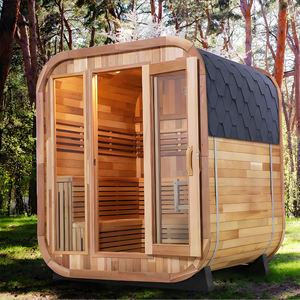 Custom Made Traditional Sauna 1-6 Person Hemlock Wood Digital Control Therapy <strong>Room</strong> Sauna For Home Spa Use - Product Image 2