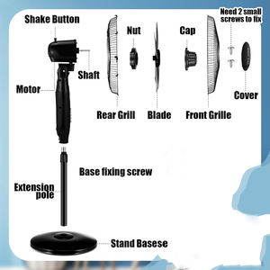 Vente en gros de ventilateurs portables rechargeables de 15 W de haute qualité, en plastique écologique, pour la maison, le bureau, les camping-cars, l'extérieur, avec 3 vitesses réglables - Product Image 2