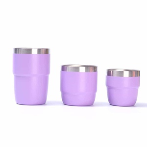 Cross-border 304 Stainless Steel Vacuum Car Cup <b>Three</b>-Piece Set Mini Milk Cup Lid Portable Household Use 6-12 <b>Hours</b> Thermal - Product Image 5