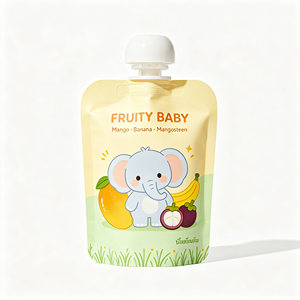 Sachets souples personnalisés en PE avec bec verseur pour aliments pour bébés, rechargeables, pour purée <span class=keywords><strong>bio</strong></span> faite <span class=keywords><strong>maison</strong></span>, liquides, pour tout-petits et enfants - Product Image 2