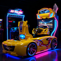 Simulateur de course de voiture d'arcade 3D à vitesse maximale avec écran LCD de 55 pouces, langue anglaise, matériau métallique