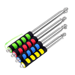 Оптовая продажа, Портативный Телескопический флагшток с красочной губчатой ручкой из нержавеющей стали, ручной регулируемый флагшток - Product Image 1