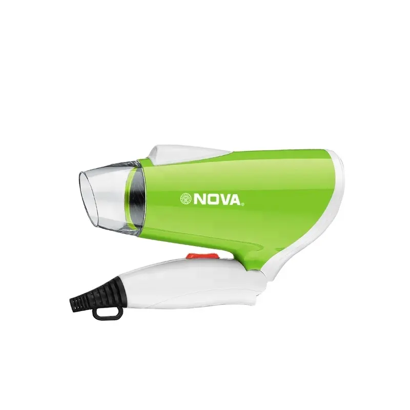 Nova 2色ミニヘアドライヤー安価なポータブル長寿命DCモーター電気折りたたみ式ヘアドライヤー