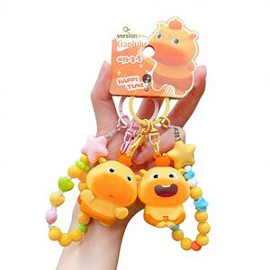 Llavero de Plástico con Figura de Capibara Lulu, Exquisito y Lindo, Colgante para Mochila de Mujer, Accesorio Pequeño, Regalo para Parejas, Venta al Por Mayor - Product Image 1