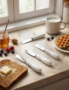 Espátula de Cocina de Acero Inoxidable, Mini Espátula para Mantequilla, Cuchillo para Queso, Mango de Plástico Ecológico, Apta para Lavavajillas - Product Image 3