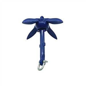 Yat Kayak filika için 0.22KG mavi alüminyum katlanır palamar tekne çapa - Product Image 1