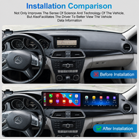 Reproductor de DVD para Auto con Pantalla Dual de 24.6 Pulgadas y Sistema de Navegación NTG4.5 Snapdragon 665 para Mercedes Benz Clase C W204 2011-2013