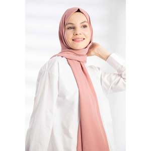 ผ้าคลุมไหล่เครป - สีดัสตี้โรส - สีดัสตี้โรส - Product Image 5
