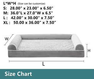 Eierkrat Schuim Hondenbed Voor Grote Honden U-Vormige Orthopedische Hondenbedden Met Afneembare Wasbare Hoes - Product Image 2