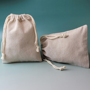 Bolsa con Cordón y Logotipo Personalizado, Bolsa de Regalo de Algodón Orgánico, Bolsa Pequeña para Paquetes, Bolsa Reciclable para Polvo - Product Image 5