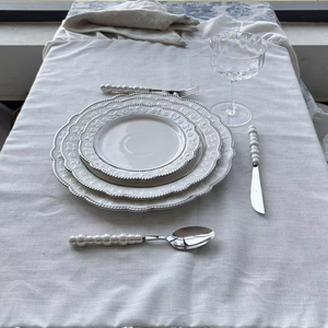 Assiette De Présentation En Laiton Argenté - Style 700 - Ø32 Cm - Neuf
